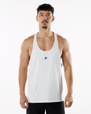 Stringers Alphalete Emblem Stringer Hombre Blancas | PAIBZG-609