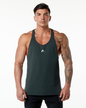 Stringers Alphalete Emblem Stringer Hombre Verde | TAMDEI-479