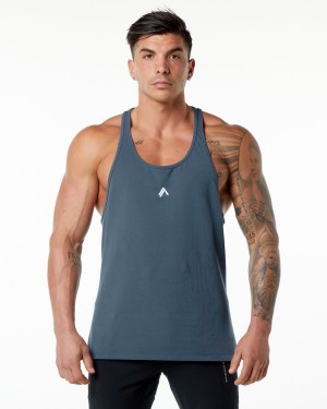 Stringers Alphalete Emblem Stringer Hombre Azules | UHJMPG-167