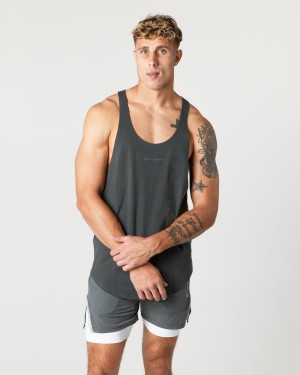 Stringers Alphalete Heavy Algodon Core Stringer Hombre Shadow | STKZLF-940