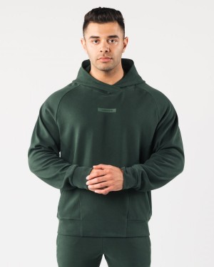 Sudadera con Capucha Alphalete Identity Pro Hoodie Hombre Evergreen | APMKFT-936