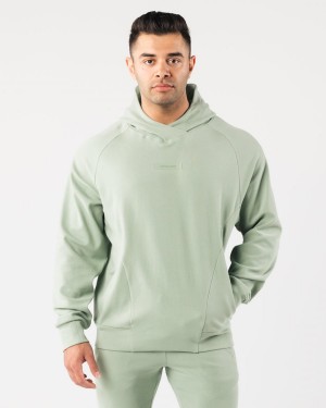 Sudadera con Capucha Alphalete Identity Pro Hoodie Hombre Sage | DZKJLT-869