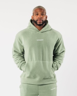 Sudadera con Capucha Alphalete King Hoodie Hombre Sage | DHVAGM-074