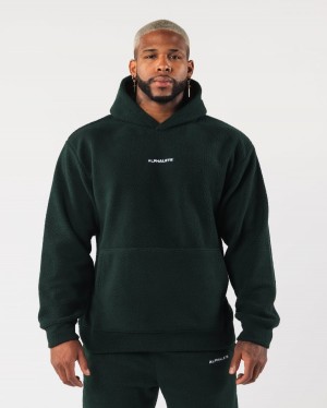 Sudadera con Capucha Alphalete King Hoodie Hombre Evergreen | QNJBEC-509