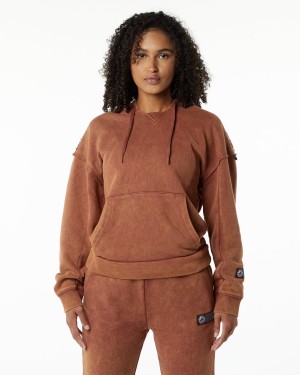 Sudadera con Capucha Alphalete Very Terry Hoodie Mujer Bloodstone | YCJNFQ-056