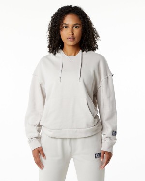 Sudadera con Capucha Alphalete Very Terry Hoodie Mujer Moonstone | FGQKLB-031