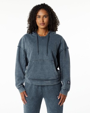 Sudadera con Capucha Alphalete Very Terry Hoodie Mujer Azules | DXSQCO-035