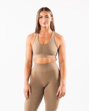 Sujetador Deportivo Alphalete Amplify Bra Mujer Chai | KMQBRF-294