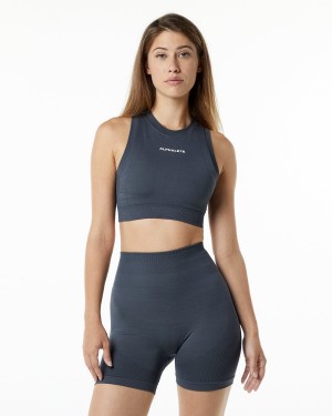 Sujetador Deportivo Alphalete Ozone Crop Bra Mujer Carbon | PFZXWU-804