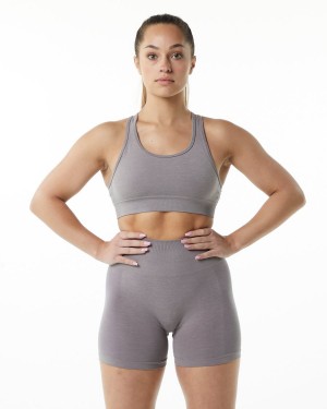 Sujetador Deportivo Alphalete Revival Bra Mujer Gris | VAFOZJ-132