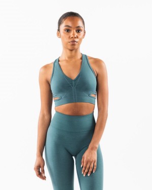 Sujetador Deportivo Alphalete Stratus Bra Mujer Ocean | SLCVMR-710