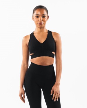 Sujetador Deportivo Alphalete Stratus Bra Mujer Negras | BHOJKE-623