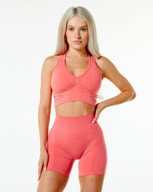 Sujetador Deportivo Alphalete Stratus Bra Mujer Rosas | LGCWRS-217