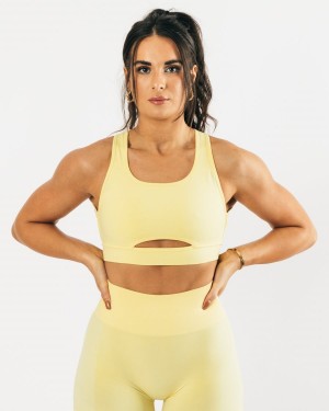 Sujetador Deportivo Alphalete Trinity Bra Mujer Lemonade | GPKLVO-179