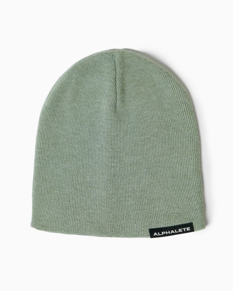 Accesorios Alphalete Essential Beanie Hombre Sage | YMLCWH-142