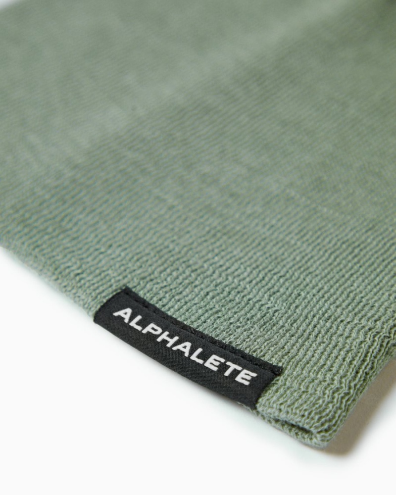 Accesorios Alphalete Essential Beanie Hombre Sage | YMLCWH-142