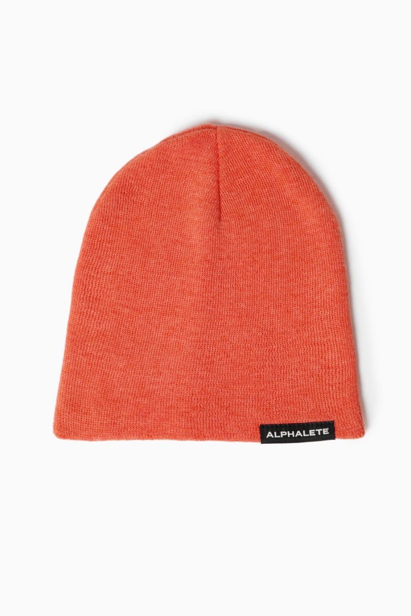 Accesorios Alphalete Essential Beanie Mujer Naranjas | GONQIW-568