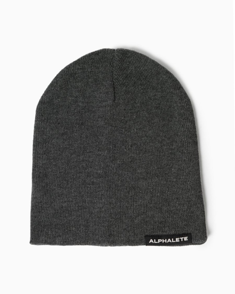 Accesorios Alphalete Essential Beanie Mujer Charcoal | MEXQYZ-092