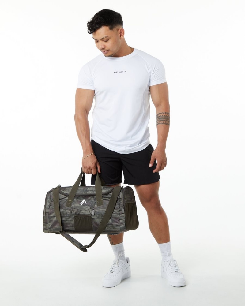 Accesorios Alphalete Essential Duffel Bag Hombre Verde Oliva Camuflaje | TEVZKF-047