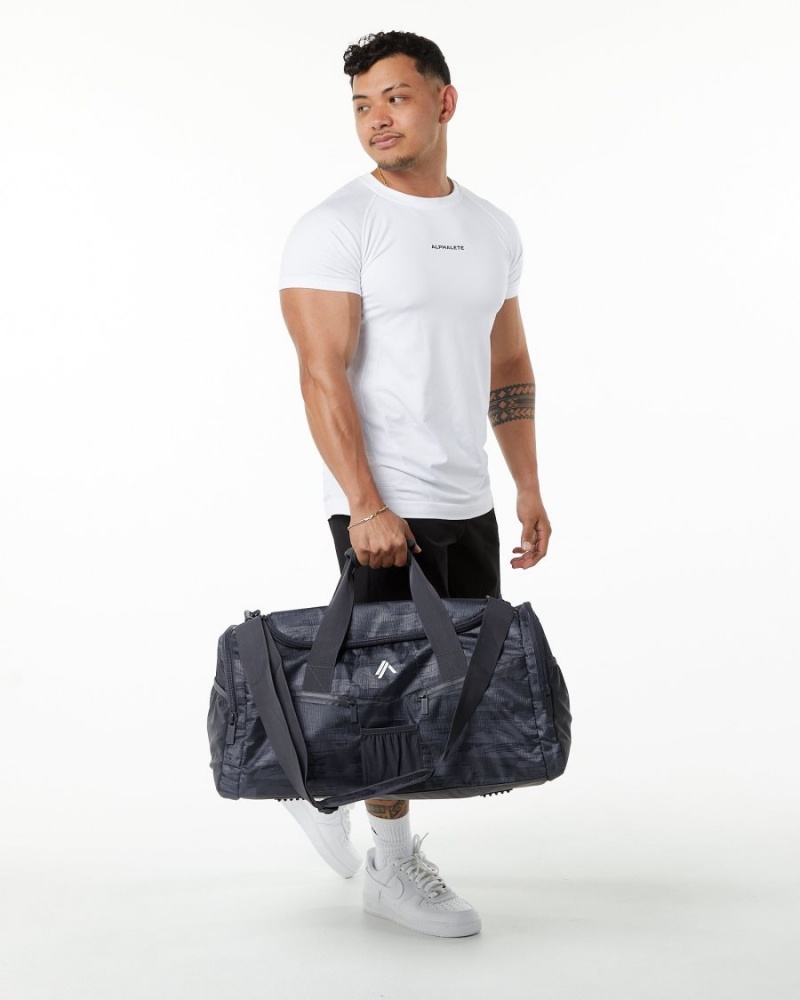 Accesorios Alphalete Essential Duffel Bag Hombre Negras Camuflaje | QTKCDL-392