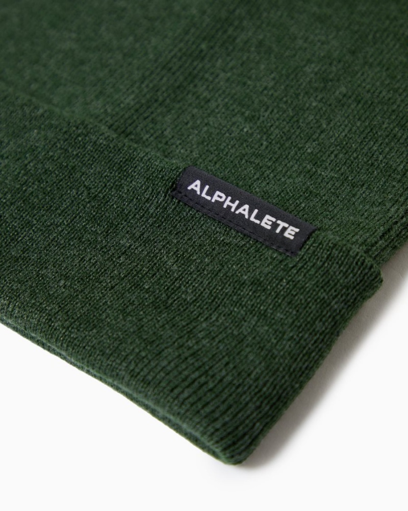 Accesorios Alphalete Essential Foldover Beanie Hombre Wild Sage | GMPLNQ-541