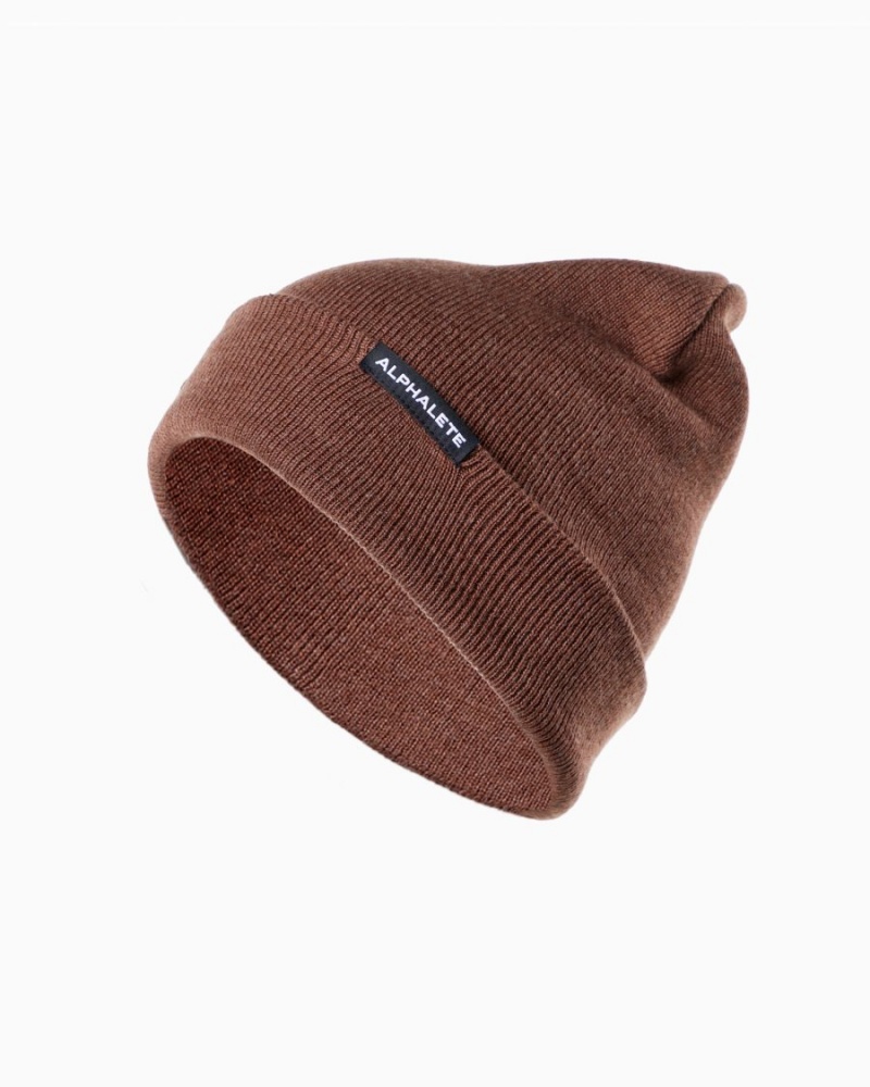 Accesorios Alphalete Essential Foldover Beanie Hombre Bourdeaux | HCONYB-746