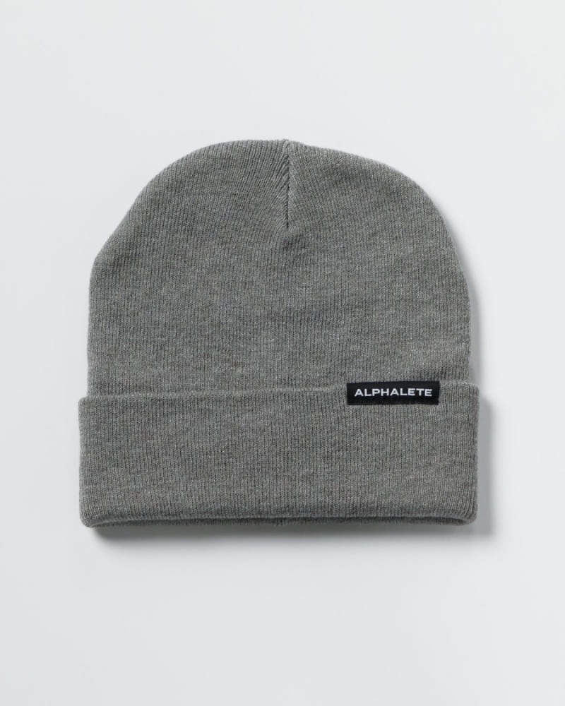 Accesorios Alphalete Essential Foldover Beanie Mujer Gris | JMZCPW-620