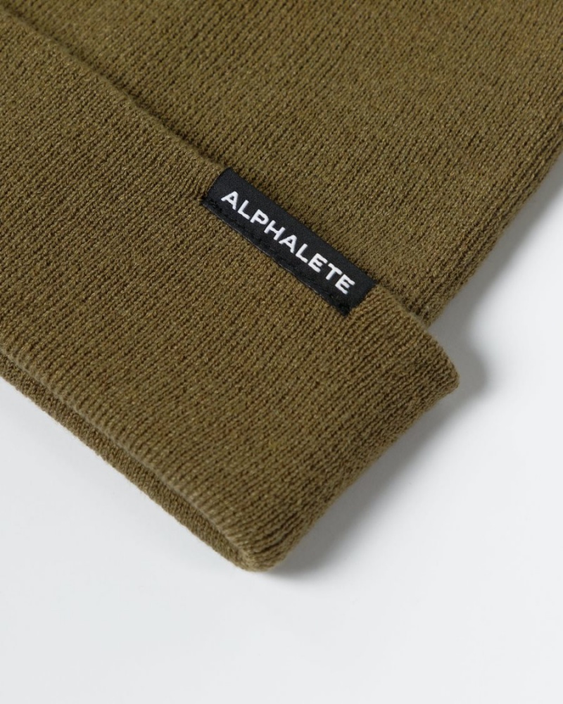 Accesorios Alphalete Essential Foldover Beanie Mujer Willow | OGMQVS-260