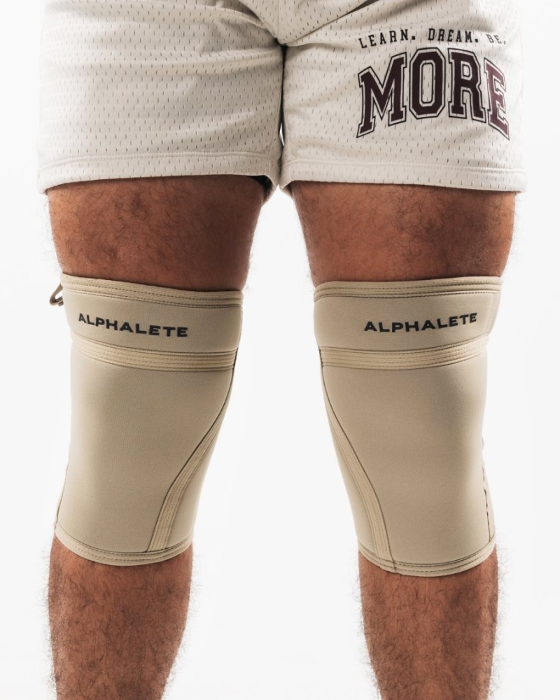 Accesorios Alphalete Knee Sleeves Hombre Linen | VKRYLG-658