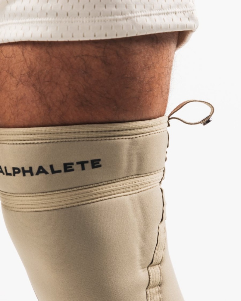 Accesorios Alphalete Knee Sleeves Hombre Linen | VKRYLG-658