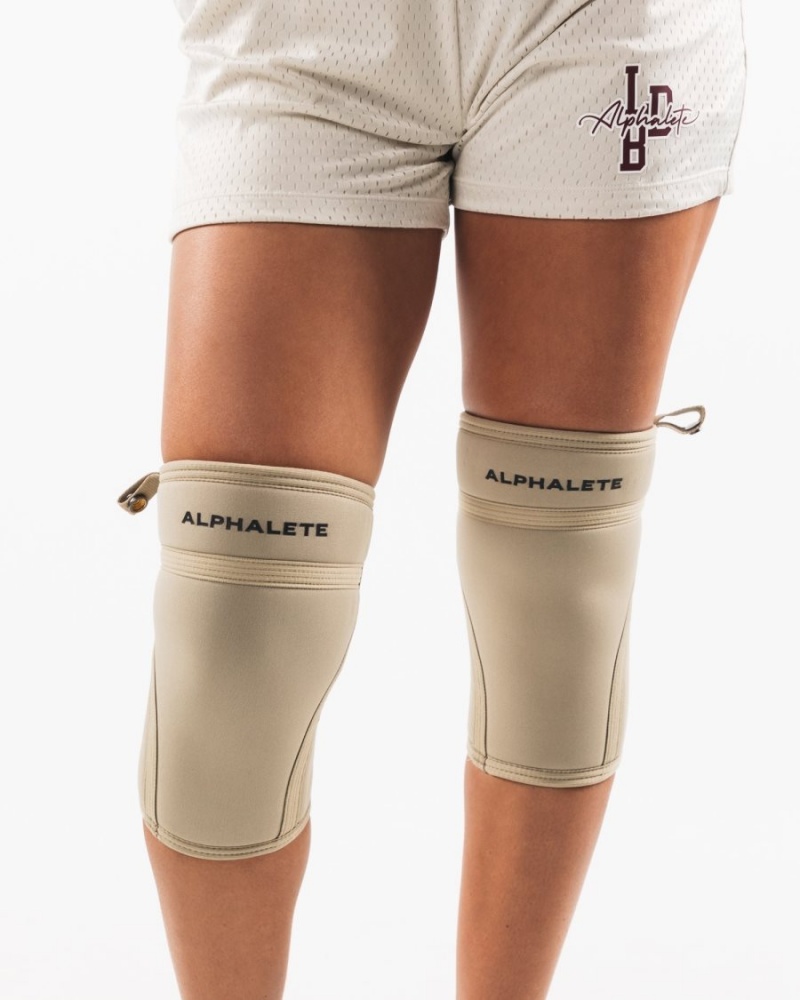 Accesorios Alphalete Knee Sleeves Hombre Linen | VKRYLG-658