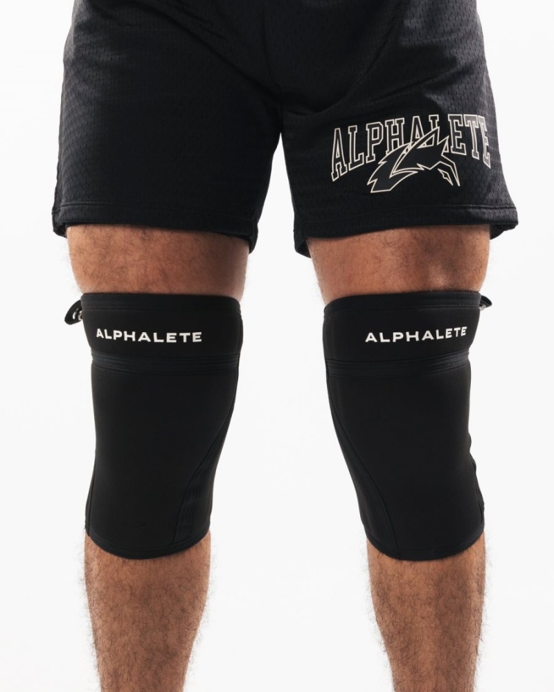 Accesorios Alphalete Knee Sleeves Hombre Negras | VQUGZE-834