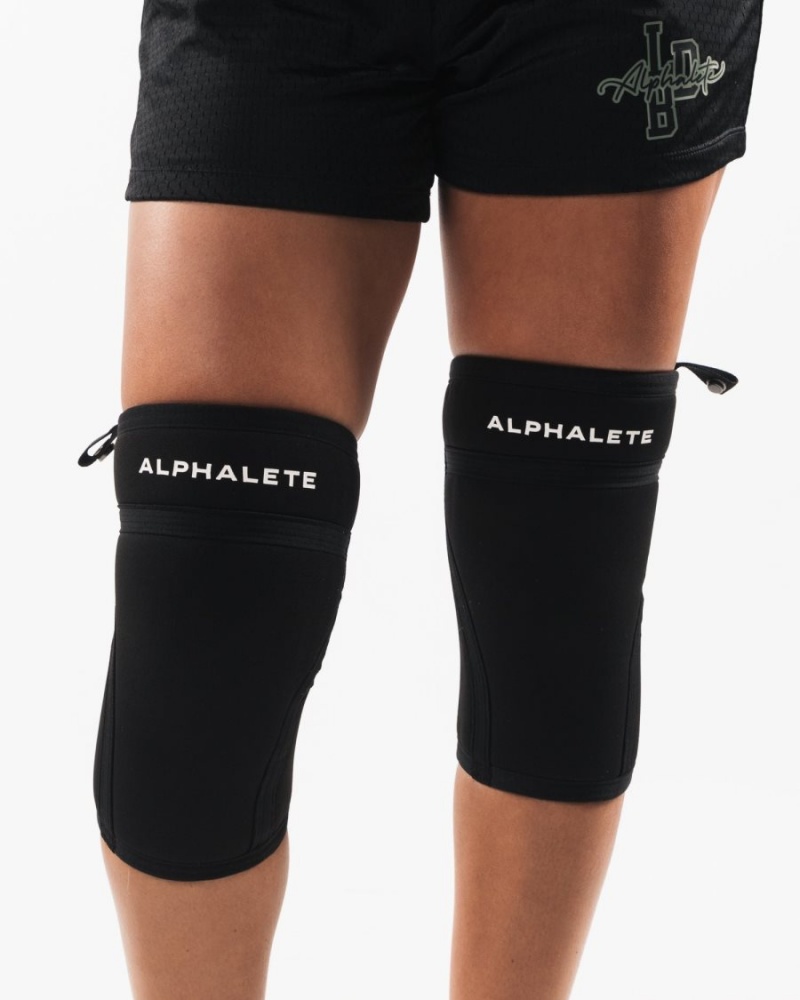 Accesorios Alphalete Knee Sleeves Hombre Negras | VQUGZE-834