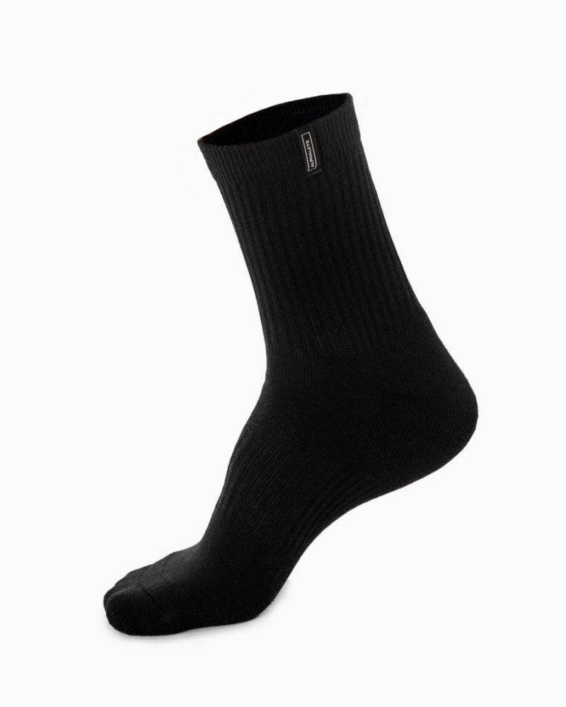 Accesorios Alphalete Union Crew Sock 3pk Hombre Negras | THLZOD-103