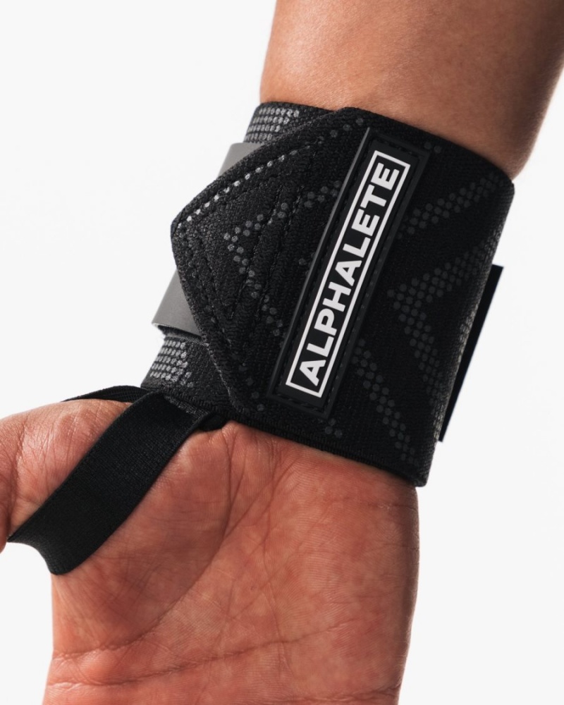 Accesorios Alphalete Wrist Wraps Hombre Negras | NMBHWU-214