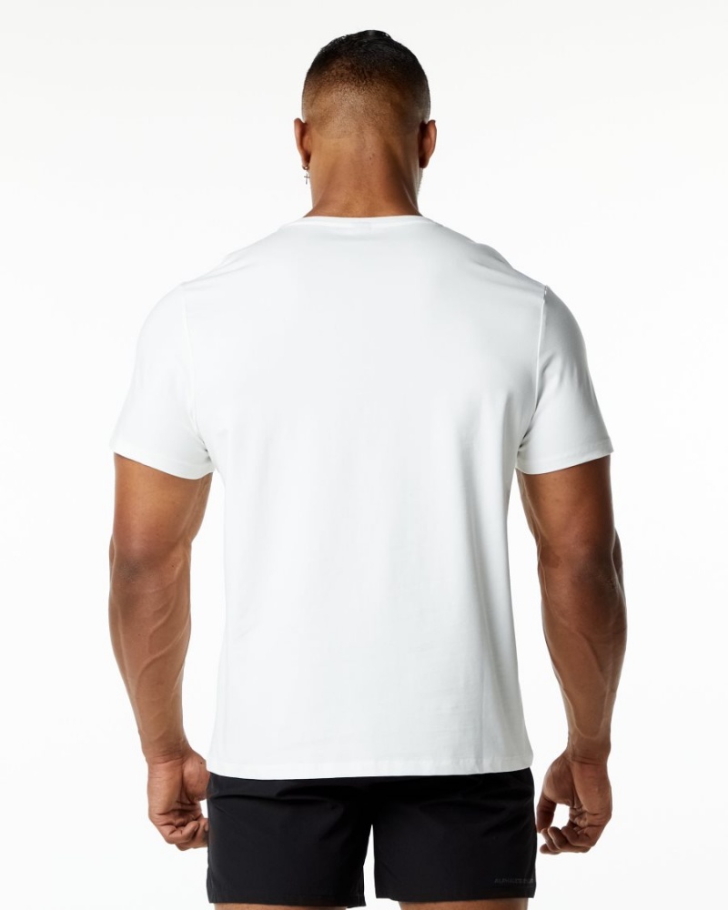 Camisas Alphalete Classic Tee Hombre Blancas | WEXGVN-085