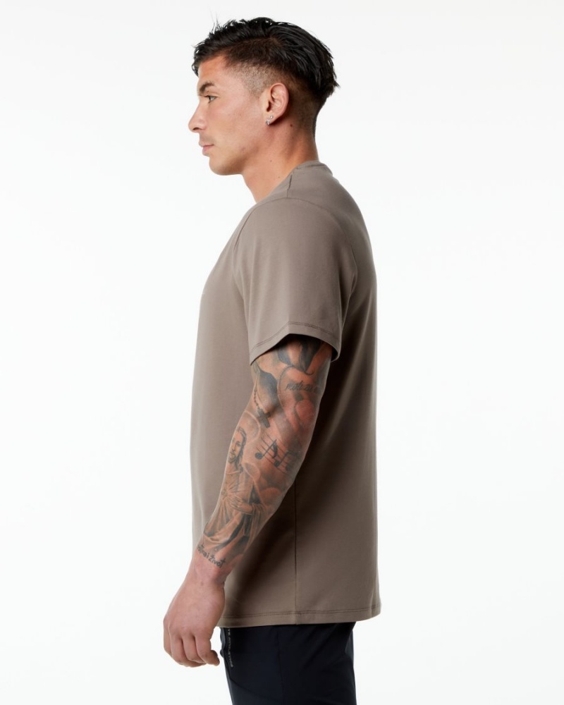 Camisas Alphalete Classic Tee Hombre Mocha | AFSLRZ-942