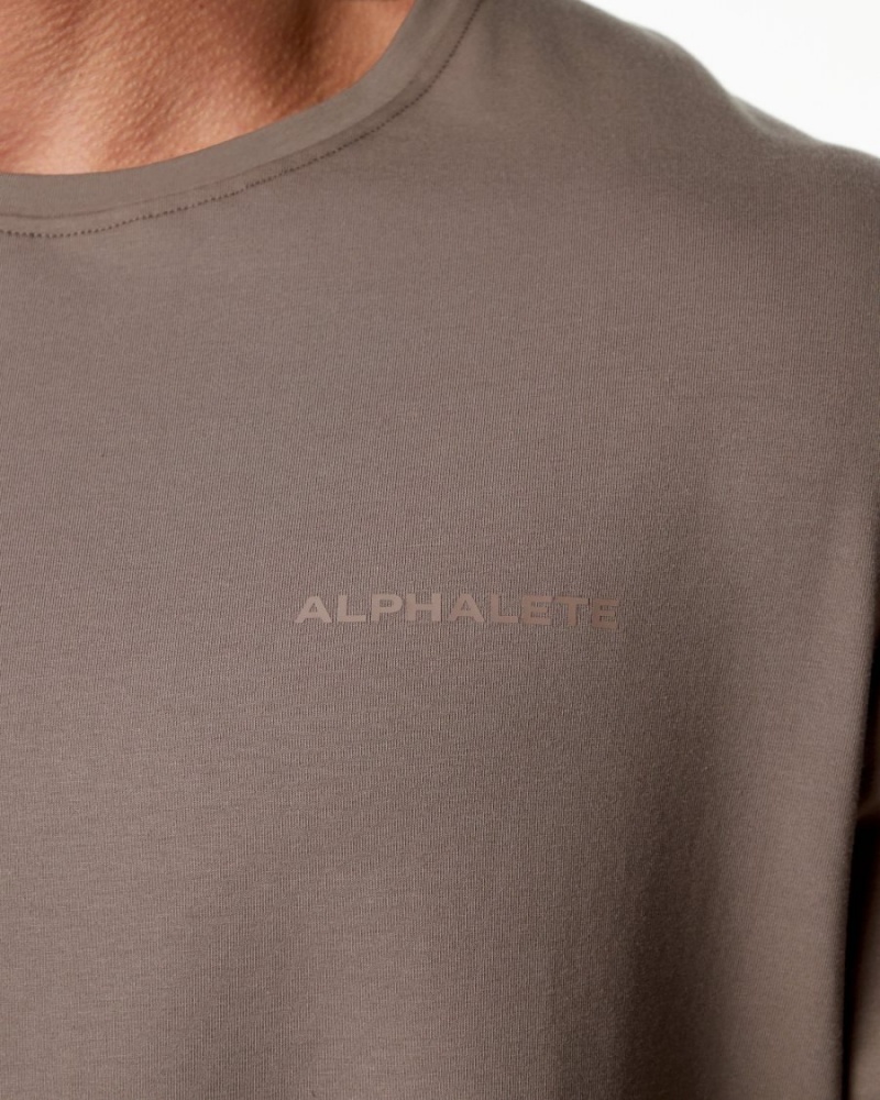 Camisas Alphalete Classic Tee Hombre Mocha | AFSLRZ-942