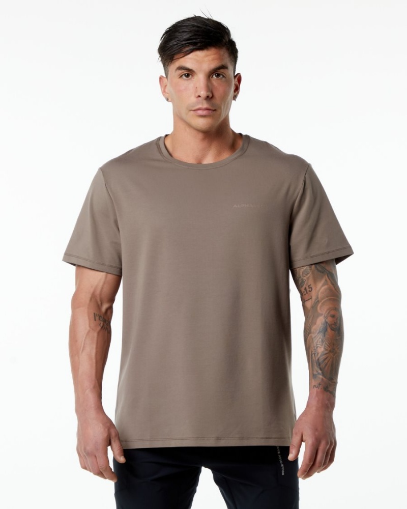 Camisas Alphalete Classic Tee Hombre Mocha | AFSLRZ-942