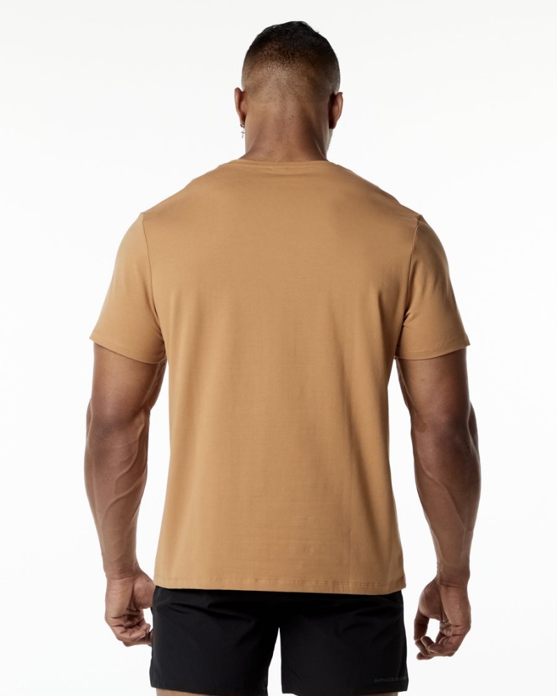 Camisas Alphalete Classic Tee Hombre Rust | LZUJKB-729