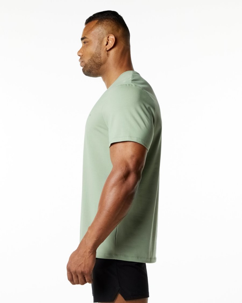 Camisas Alphalete Classic Tee Hombre Sage | MJOIBN-039