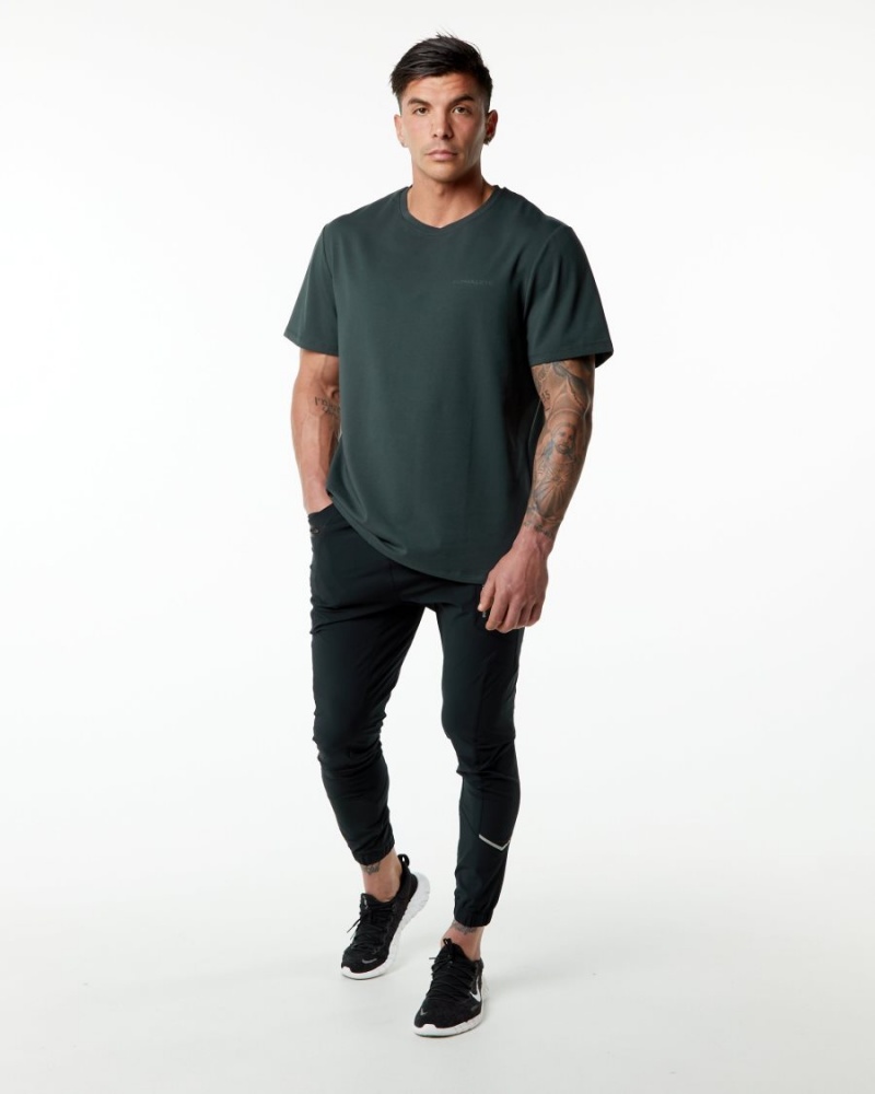 Camisas Alphalete Classic Tee Hombre Verde | JACNBI-017