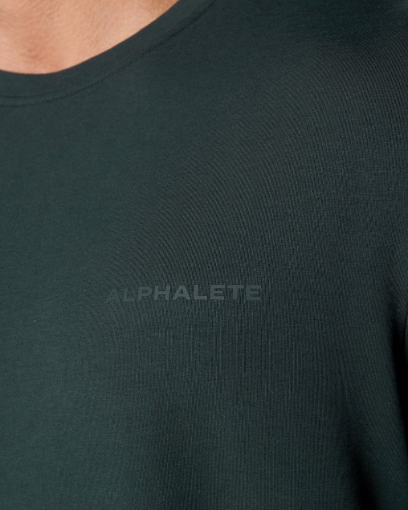 Camisas Alphalete Classic Tee Hombre Verde | JACNBI-017