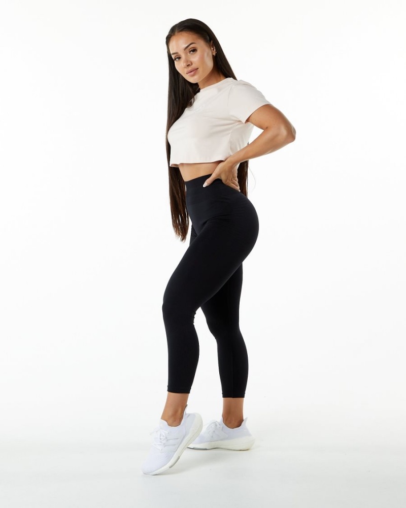 Camisas Alphalete Dynasty Crop Mujer Blush | CYTASI-932