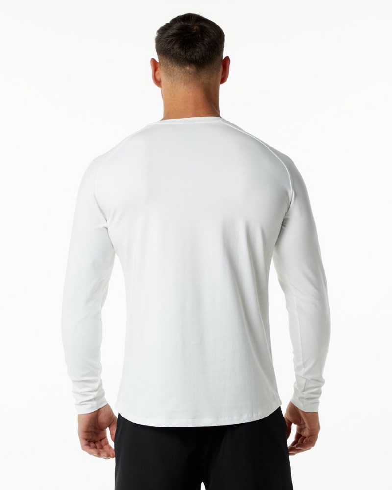 Camisas Alphalete Dynasty LS Tee Hombre Blancas | AYQIEN-961