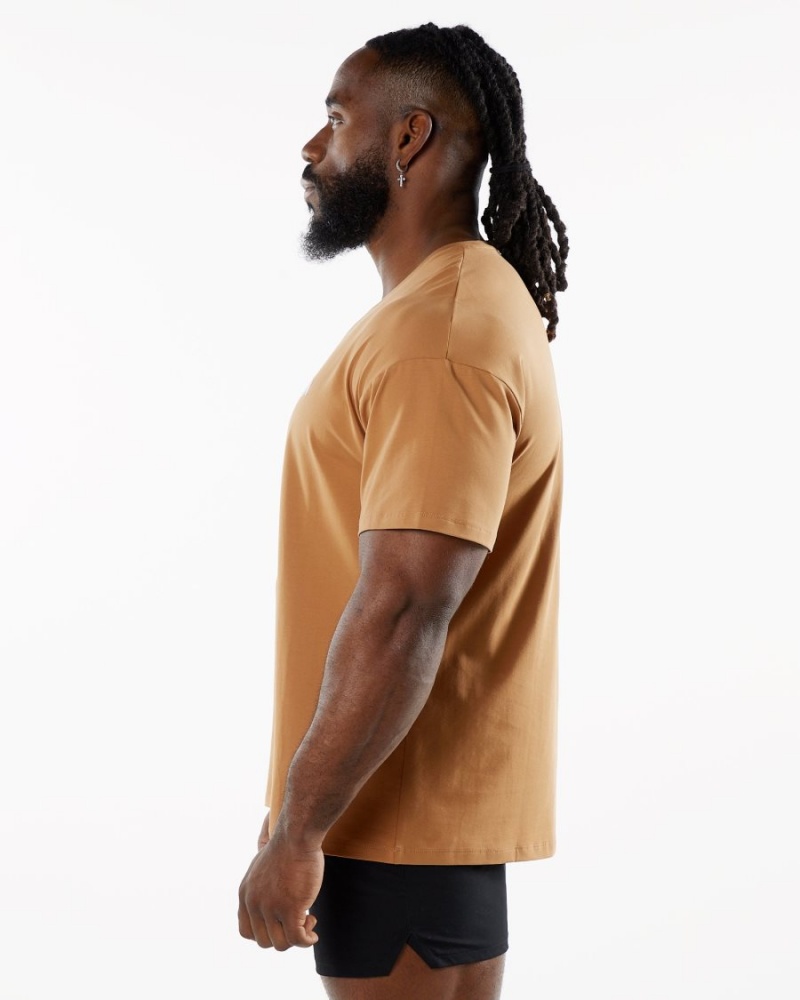 Camisas Alphalete Emblem Tee Hombre Rust | DEBALW-706