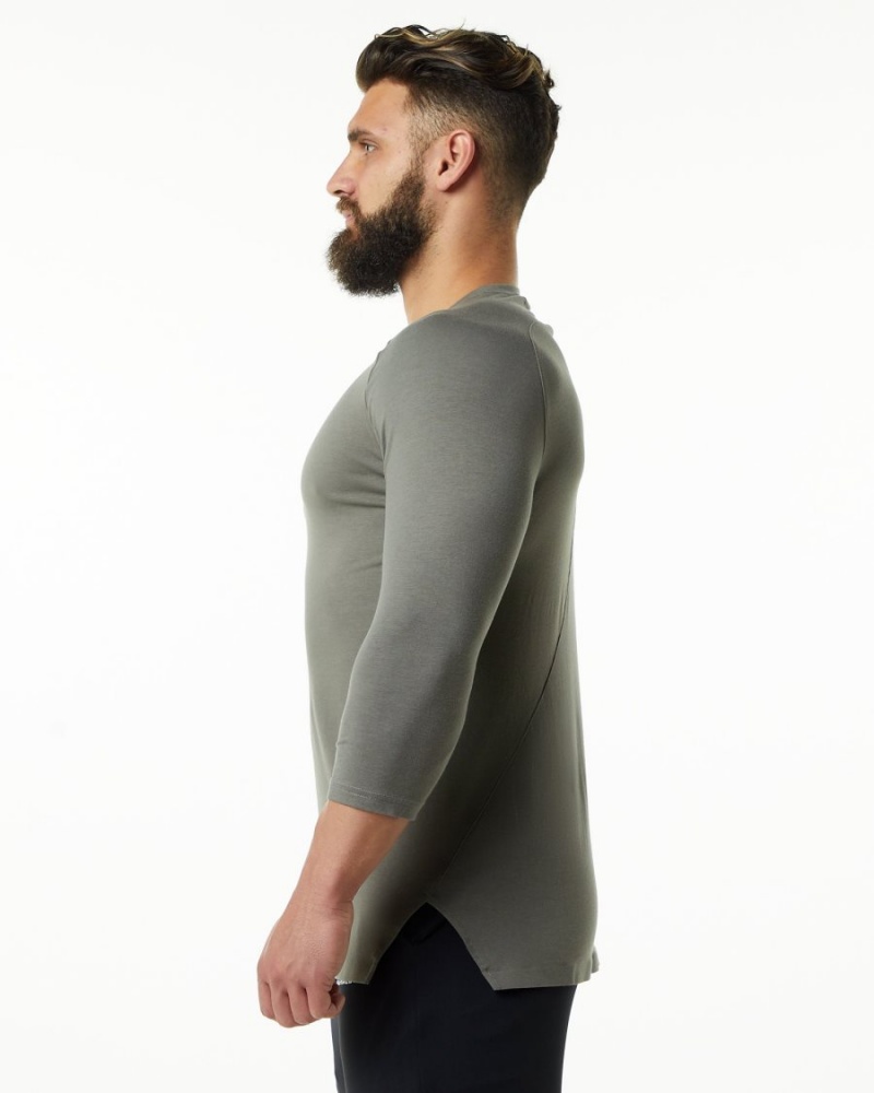 Camisas Alphalete Evo 3/4 Sleeve Tee Hombre Gris | FKHNYE-253