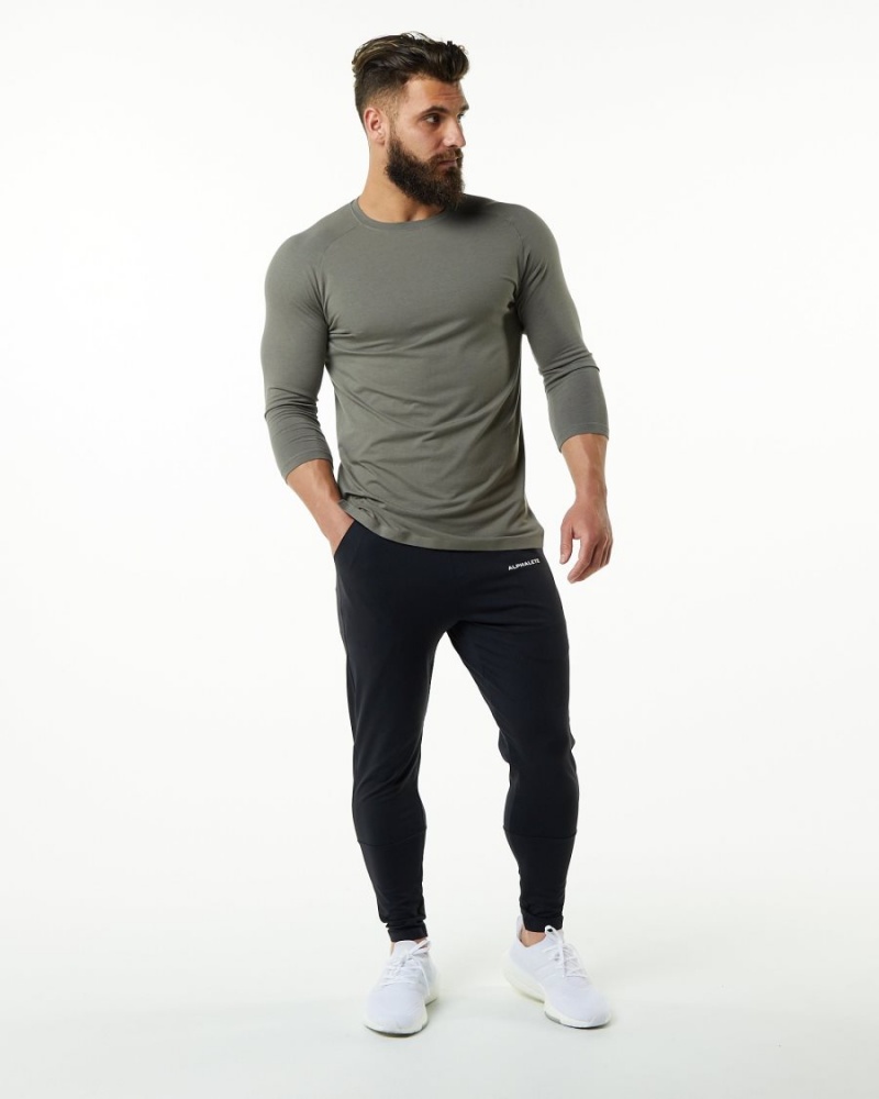 Camisas Alphalete Evo 3/4 Sleeve Tee Hombre Gris | FKHNYE-253