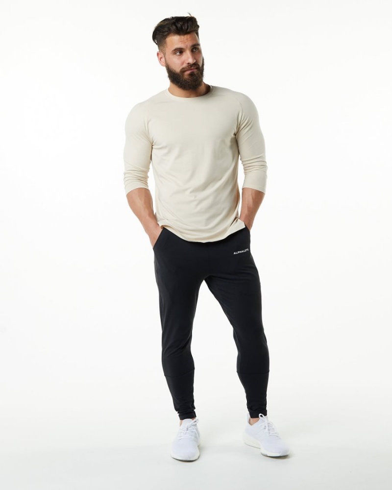 Camisas Alphalete Evo 3/4 Sleeve Tee Hombre Sahara | DYBSOW-164