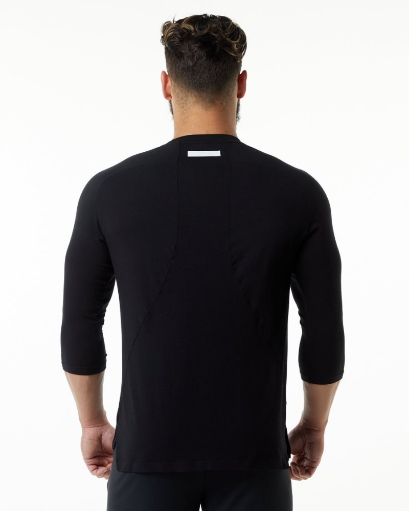 Camisas Alphalete Evo 3/4 Sleeve Tee Hombre Negras | IWOBRG-854